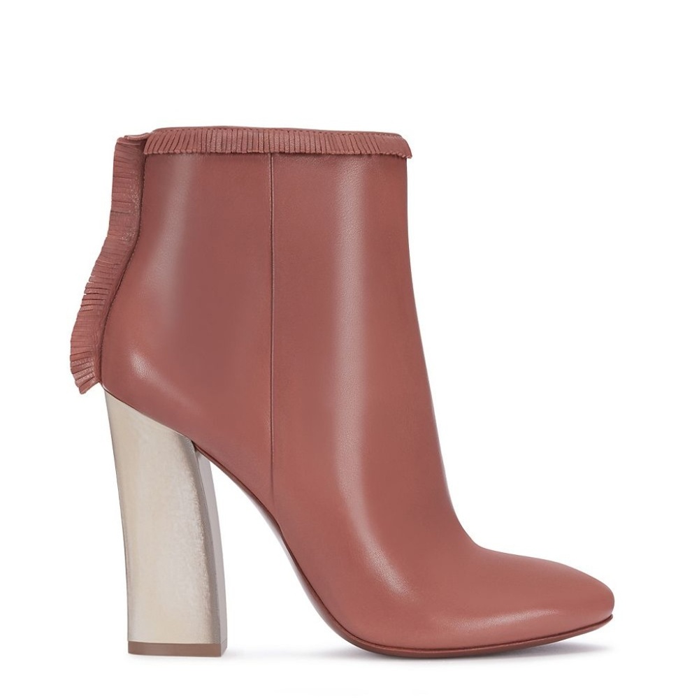 Tory Burch Bandelier Fringe Bootie in Cognac Cream